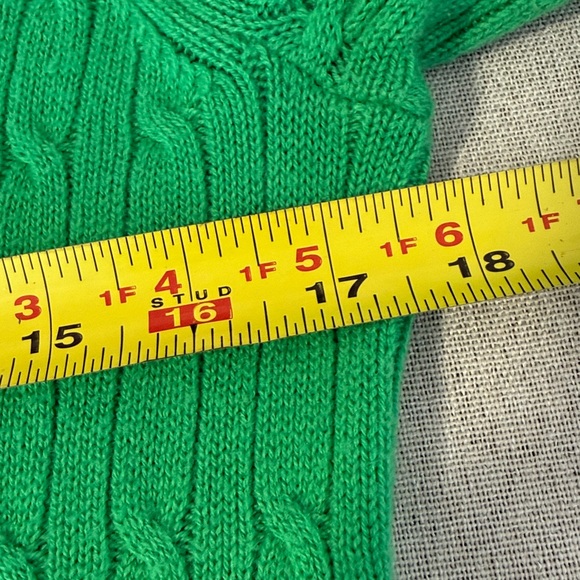 Talbots Green Cable Knit Sweater SZ Small. - Picture 6 of 13